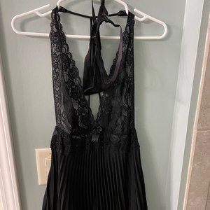 Black Mesh Lingerie with Matching G-String